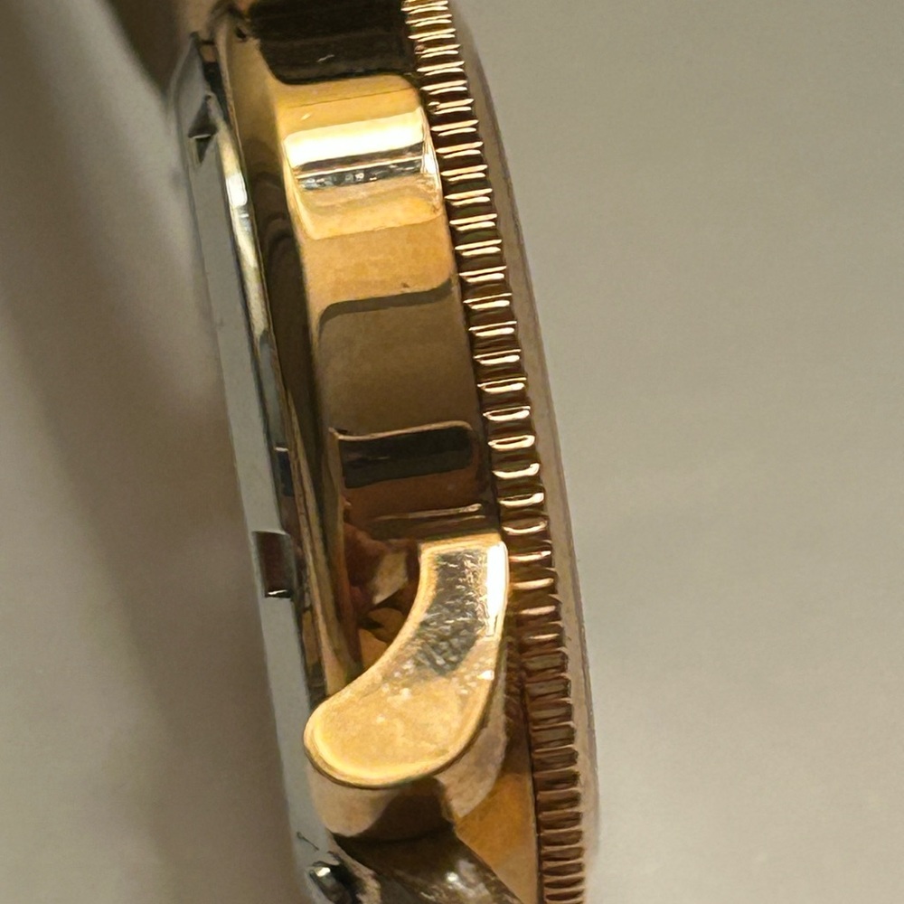 Michele Rose Gold Diamond Bezel Chronograph Watch with White Dial/ 96 Diamonds - Picture 4 of 13